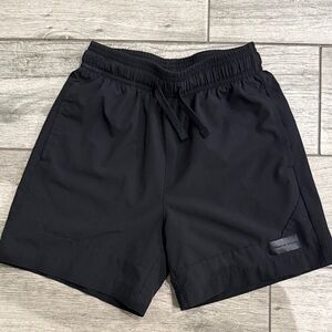 Boys Black Athletic Drawstring Shorts